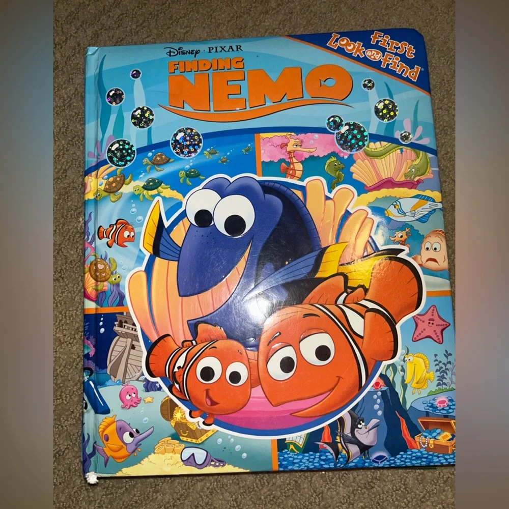 Lot of 3 Kid’s Look & Find Books Pirates Paw Patrol Finding Nemo
